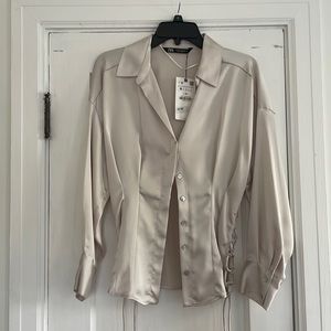 Zara Corset Blouse NWT